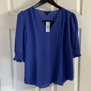 Ann Taylor factory petite periwinkle blouse